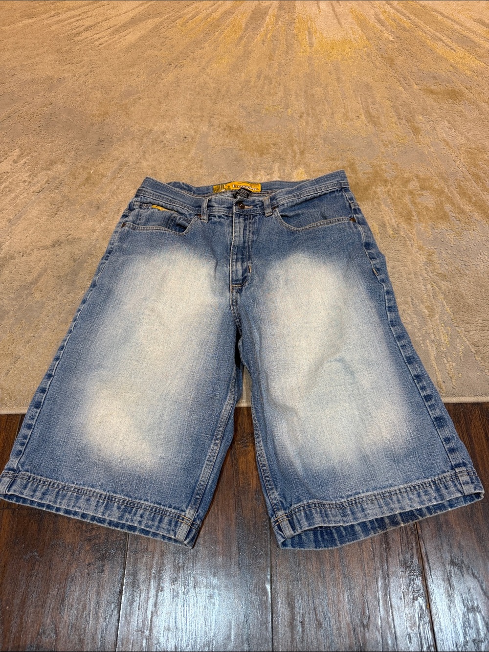 Concrete Denim Products Mens Blue Jean Shorts Size 34x13 Nice Fade!! Skater Rare